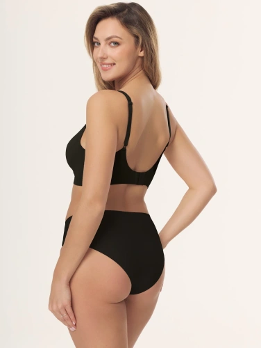 Reggiseno Silvia L070 Mefemi senza ferretto, seamless, modellante second skin - nero