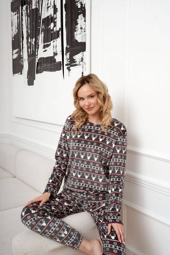 Iceland Fleece Set da donna Italian Fashion - stampa grafite