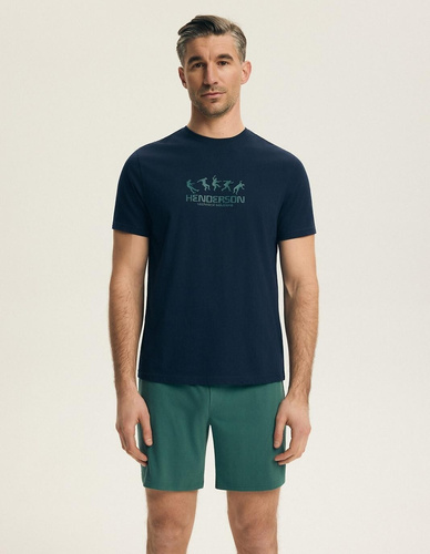 Pigiama Uomo Henderson Core 44499 Bet Navy 100% Cotone Manica Corta