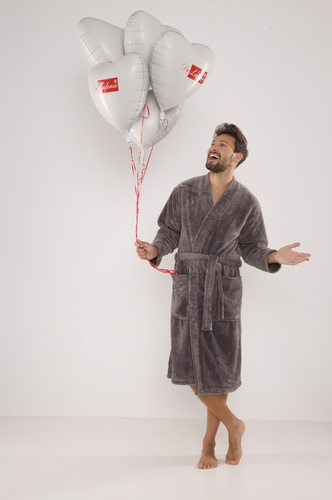 391 Accappatoio Hugo da uomo De lafense - grigio