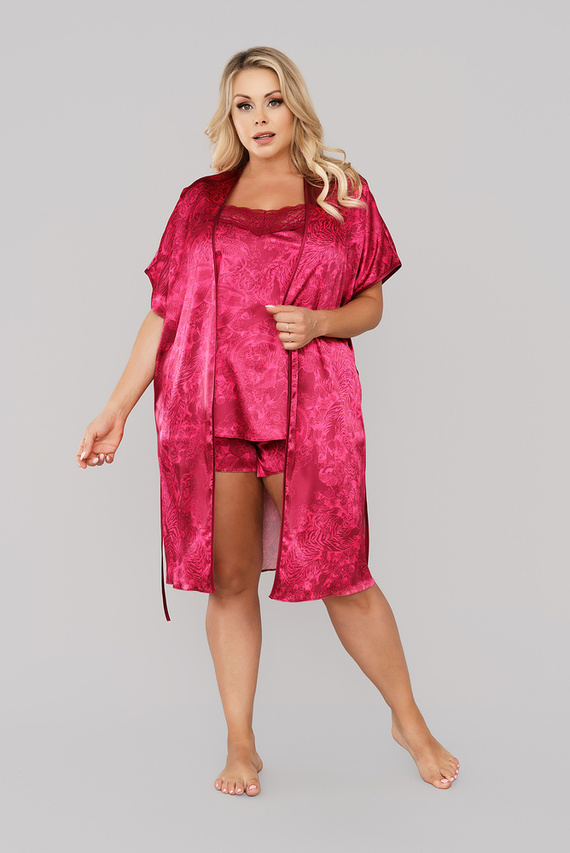 Impresja Accappatoio da donna Moda italiana bordeaux
