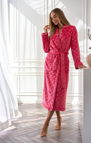 2552 Cora Vestaglia lunga da donna L&L lampone - eleganza e comfort in un unico prodotto