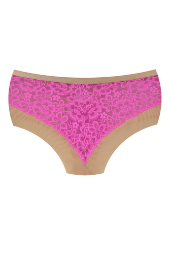Mediolano Crazy Pink 19249 Slip pieni in pizzo beige-rosa
