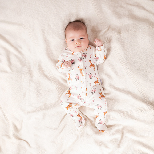 216031 Lala baby pajacifier Nicol - cotone, motivo a sari e rose