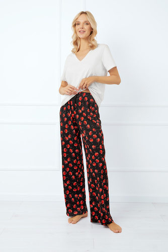 Cherry Pantaloni del pigiama da donna, lunghi Moda italiana - stampa