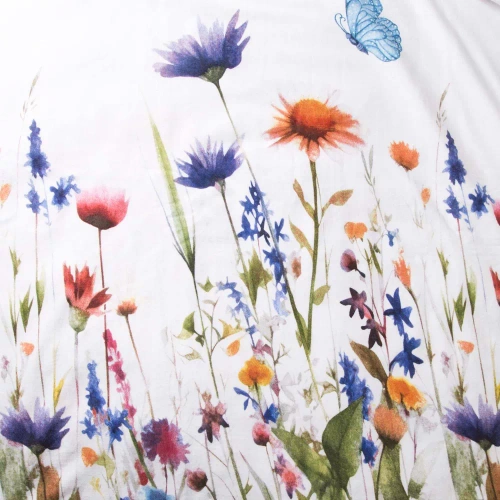 31512/1 Set di biancheria da letto floreale bianca Flannelove Darymex, 100% cotone, calda e morbida