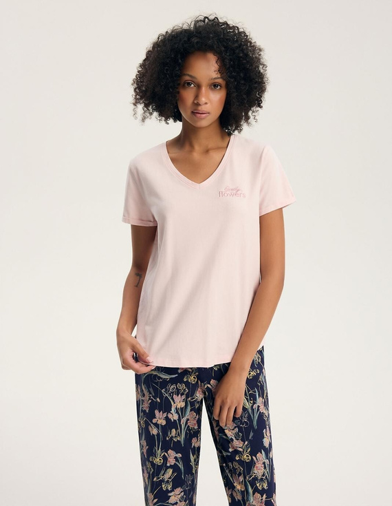 Henderson Galla 45445 Pigiama Donna 100% Cotone Pantaloni Lunghi viola-rosa sporco