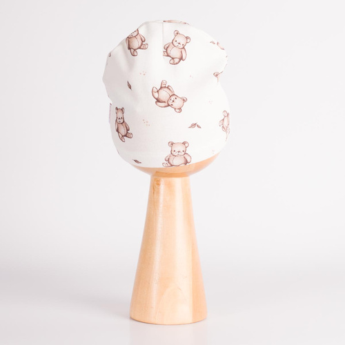 227054 Nicol BENEK Cappellino neonato 100% cotone crema con orsetti