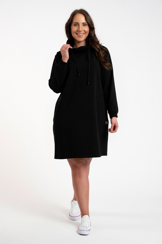 Tunica a maniche lunghe da donna Malmo Moda Italiana - nero