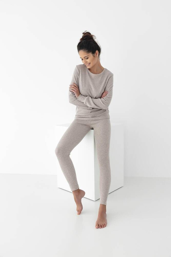 Pigiama da donna Mabel Sensis - beige melange