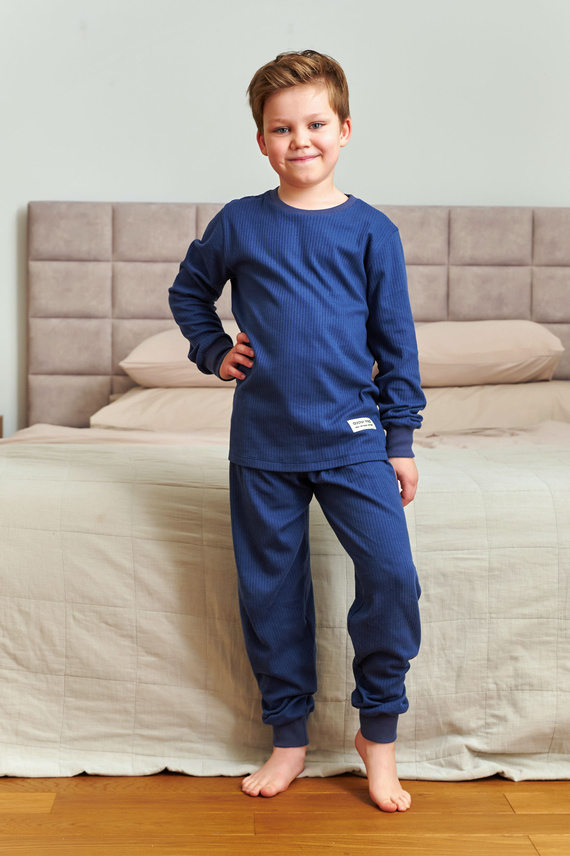 7351 Pigiama per bambini in cotone Doctor Nap - comfort classics - blu navy