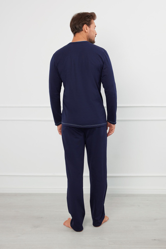 Salomon Pigiama uomo manica lunga, pantaloni lunghi Moda italiana - blu navy/blu