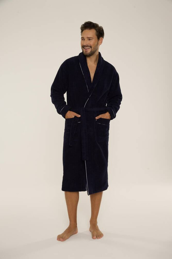 735 Manuele vestaglia da uomo De Lafense - blu navy