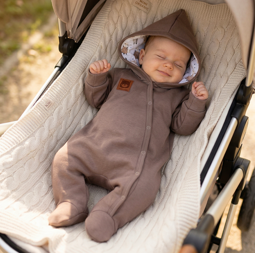 Tutina neonato Nini Organic Balloon Friends– imbottita, 100% cotone bio