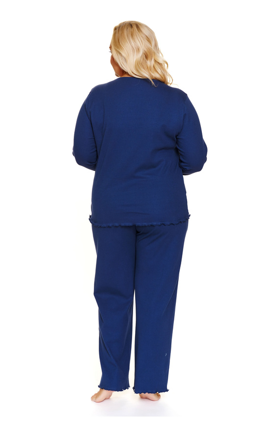 Doctor Nap 7326 - Pigiama donna plus size in cotone con bordi arricciati | 100% cotone, produzione polacca - cosmo