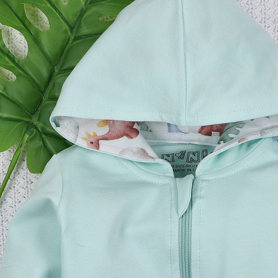 ABN-5576 Felpa da bambino Dino Explorer Nini - cotone organico, taglio comodo