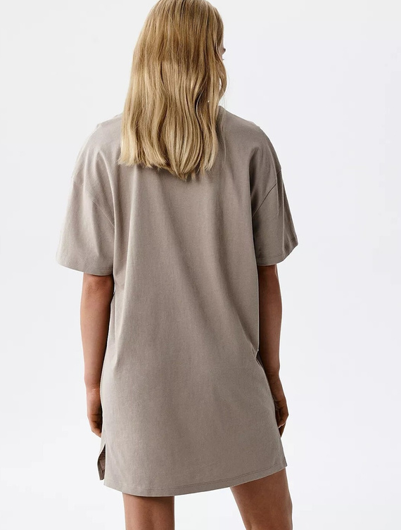 NLD-001 camicia da notte donna 100% cotone, taglio morbido