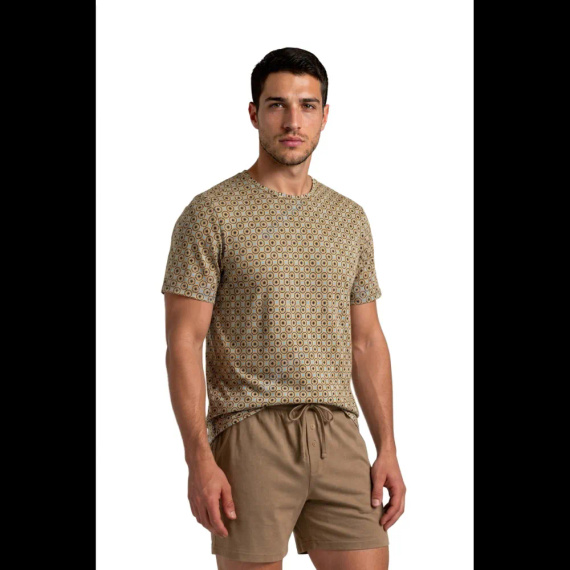 Sesto Senso 2723/02 Latte Pigiama Uomo Corto in Cotone 100% Cotone