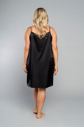 Camicia da notte Touch con cinturino stretto, corta Italia Fashion - nero