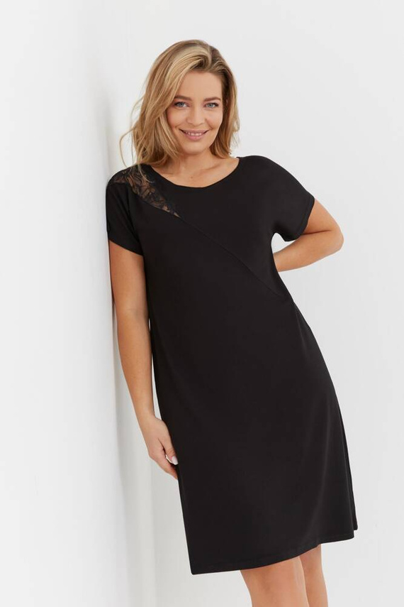 737 Camicia da notte Velar Forex - nero