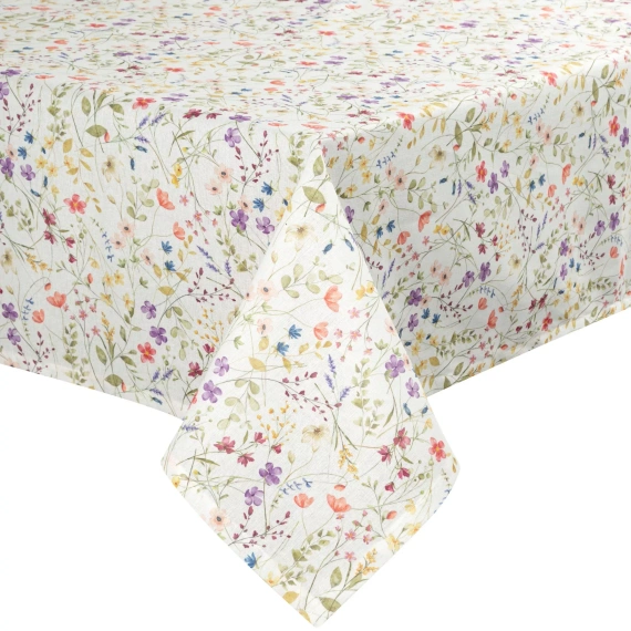 Tovaglia ANNA Eurofirany antimacchia bianco-viola fiori