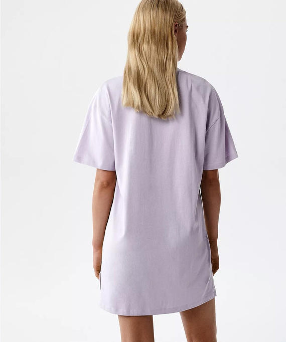 NLD-001 camicia da notte donna 100% cotone, taglio morbido