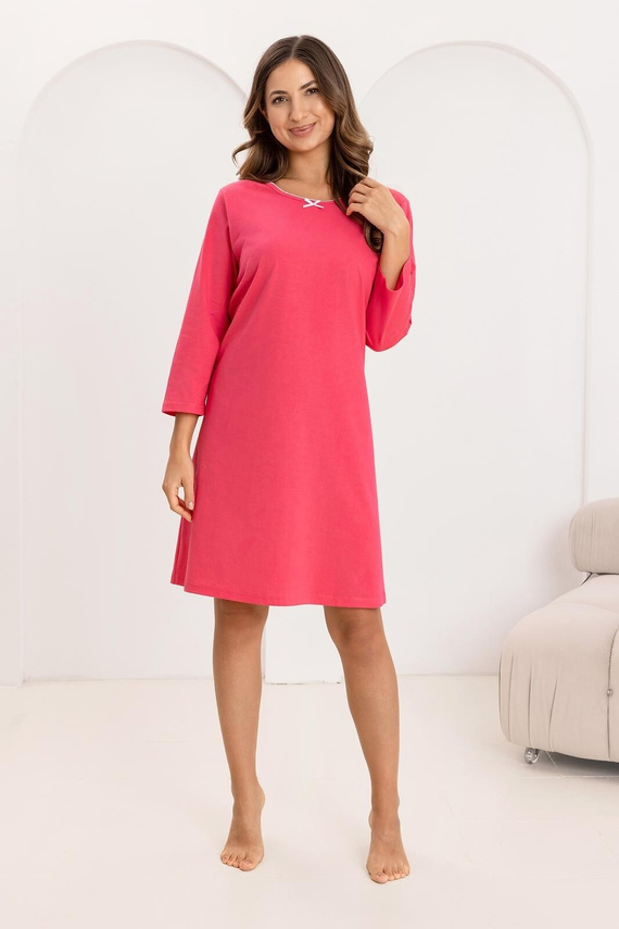 Regina 179 Camicia da notte donna 100% cotone 3/4 ginocchio