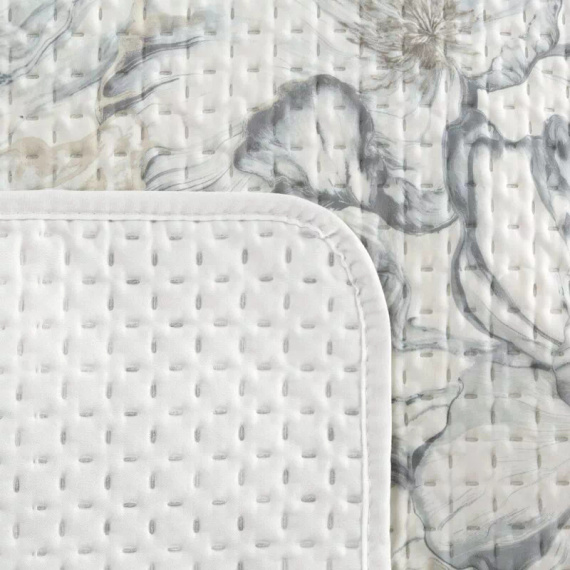 Narzuta Eurofirany Lisa bianca 100% poliestere copriletto elegante