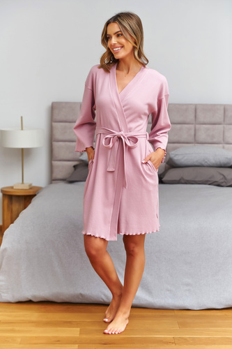 Doctor Nap 7465 accappatoio donna cotone kimono rosa