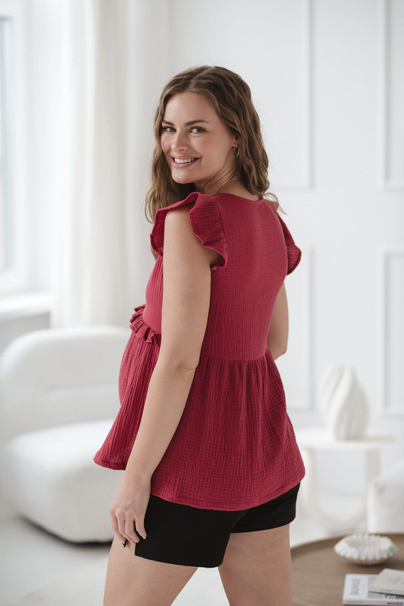 Milky Butterfly Camicetta per la gravidanza e l'allattamento - comfort e stile Milk&Love lampone