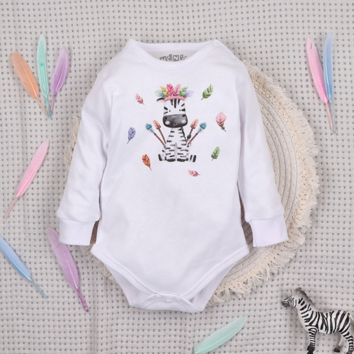 ABN-5550 Body per neonati Nini Happy Animals in cotone biologico - comfort, sicurezza e stile