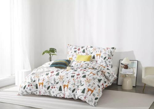 Biancheria da letto in microsatinato bianco I25 Spod Igły i Nitki - morbida, liscia e resistente