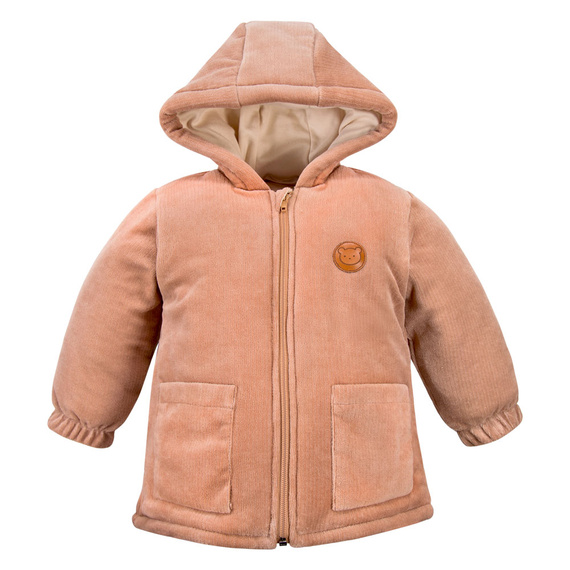 Giacca invernale Beary Cool Eevi - beige, per bambini, con cappuccio