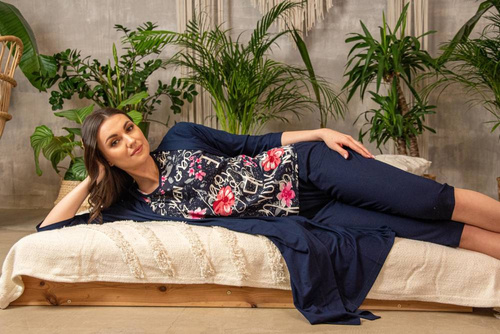 676 Pigiama da donna con suola Forex - blu navy