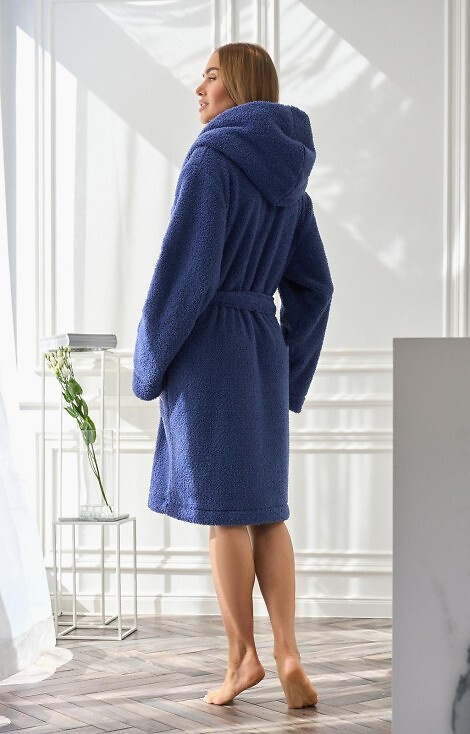 2555 Heaven L&L accappatoio da donna con cappuccio navy - comfort e stile