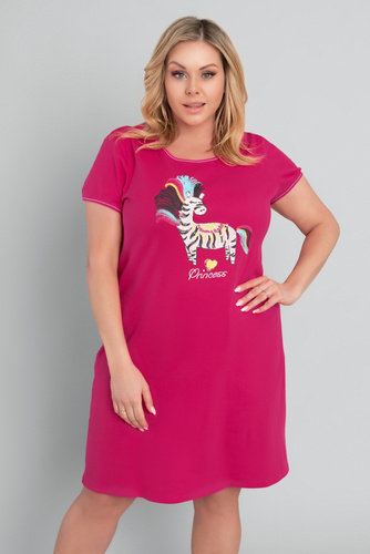 Camicia da notte pazza a maniche corte Moda italiana - cremisi