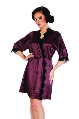 929 Kleoree Accappatoio da donna De Lafense - prugna