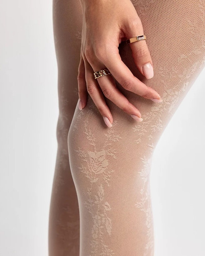 Collant Gabriella Doris 30 den fantasia floreale elastiche comfort