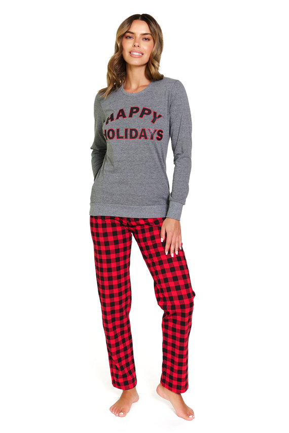 Pigiama da donna 7343 Grigio scuro Doctor Nap - 100% cotone