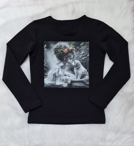 Kiss Camicetta per bambini Bambarillo nero jersey | Comfort e stile