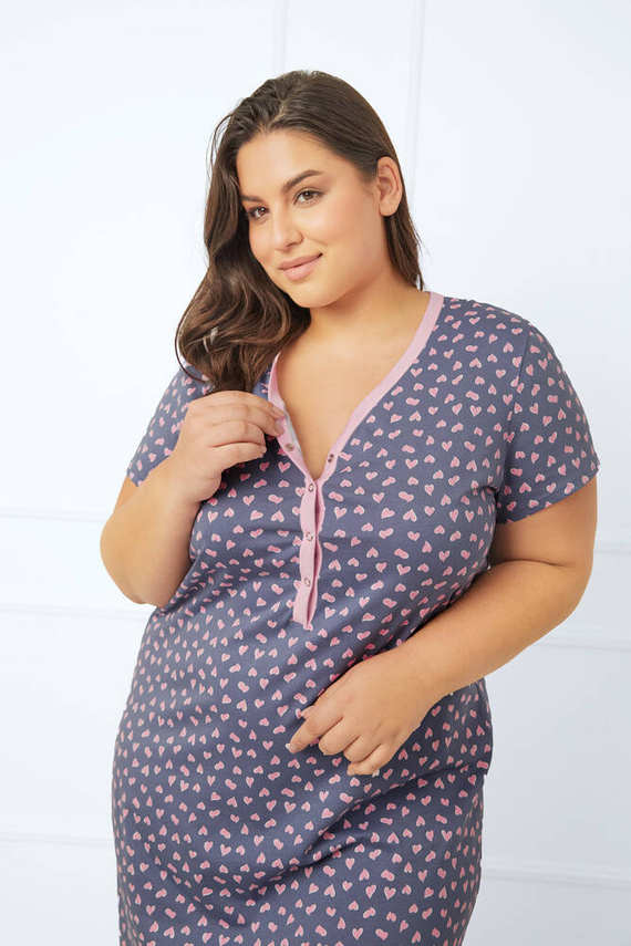 Camicia da notte e chemise da allattamento Tiana, manica corta Moda italiana - stampa