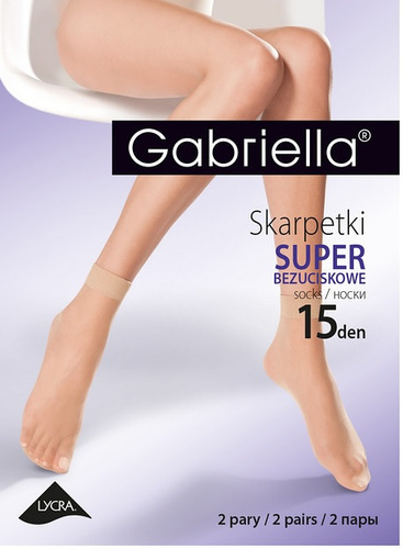Calze Gabriella 600 Super 15 den grafite/odc.grigio - senza pressione, in una scatola, comfort ed eleganza