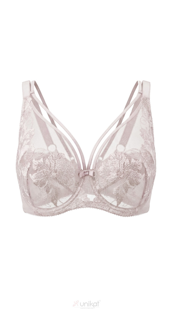 Reggiseno soft Marissa Unikat rosa cipria ricamato morbido con ferretto