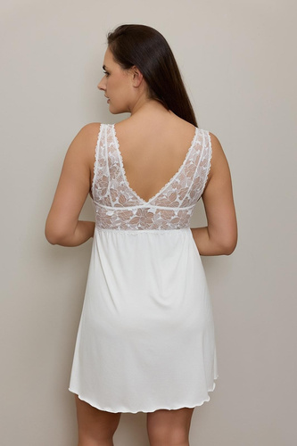 camicia Hannah Big KM32 Mefemi by Nipplex Milk viscosa pizzo taglia plus