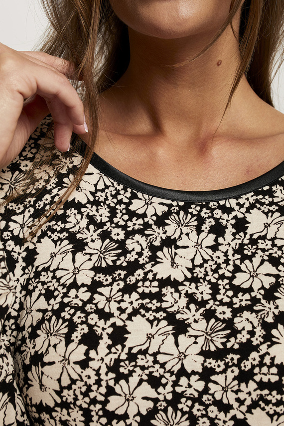 Camicia da notte a maniche lunghe Guyana Donna Moda italiana - stampa