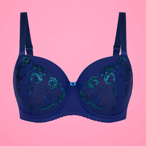 VB-474 Reggiseno a coppa intera Vena - coppe intere e pizzo Vena blu navy-verde