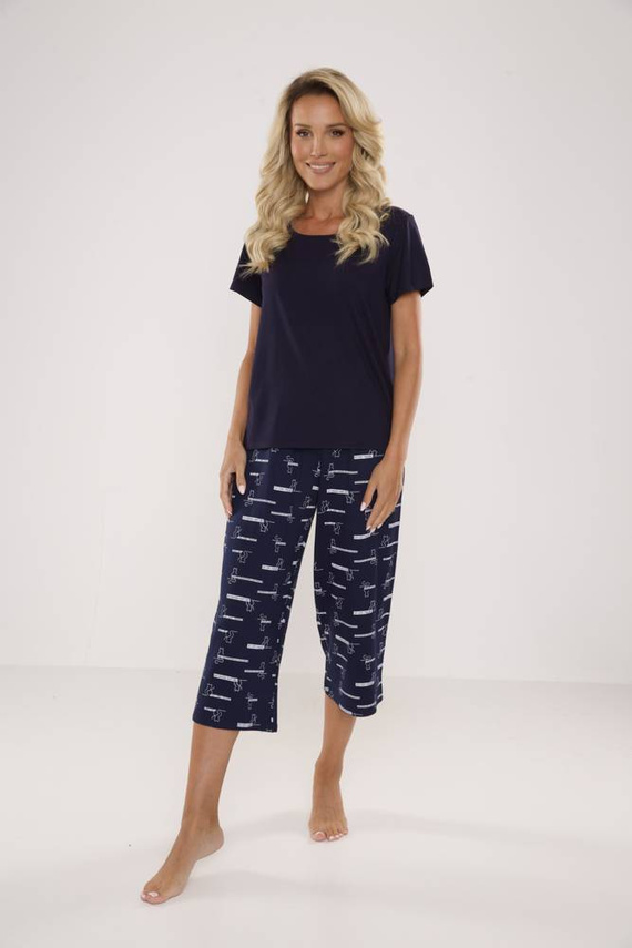 661 Pigiama da donna Cat Love Forex - blu navy