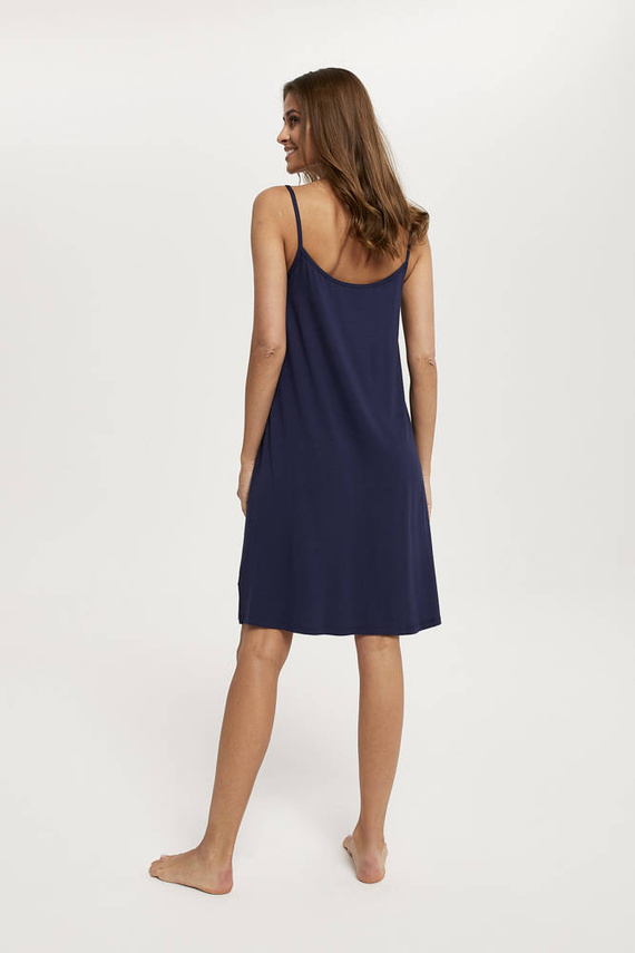 Song Camicia da notte da donna, cinturino stretto Moda italiana - blu navy