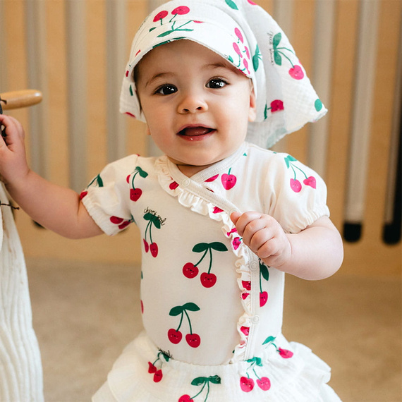 Body neonato Eevi Cherry manica corta cotone elastico comodo