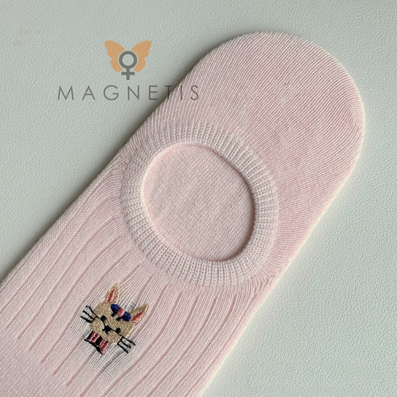 Calzini ballerina donna Magnetis in cotone – invisibili con silicone